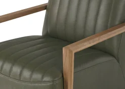 Urban Barn Simone Leather Swivel Chair- Accent Chairs