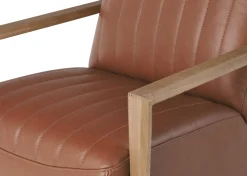 Urban Barn Simone Leather Swivel Chair- Accent Chairs