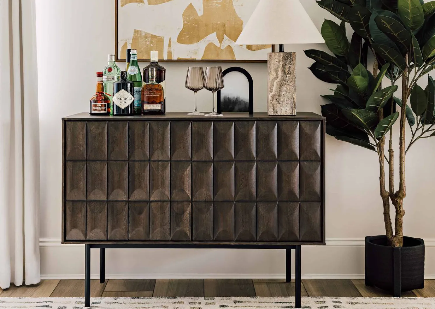 Urban Barn Troye Rubber Tree Potted- Blooms & Branches