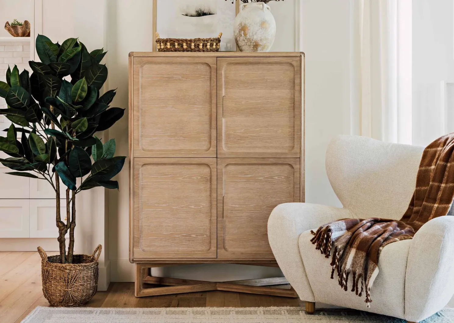 Urban Barn Troye Rubber Tree Potted- Blooms & Branches