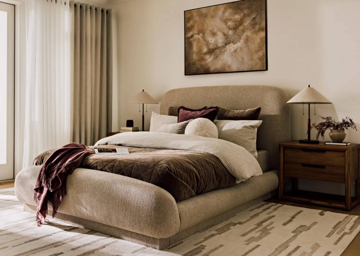 Urban Barn Willis Wool Rug Ivory/Sand/Grey- Area Rugs