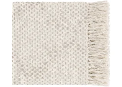Urban Barn Withers Cotton Throw Natural/Ash- Throws